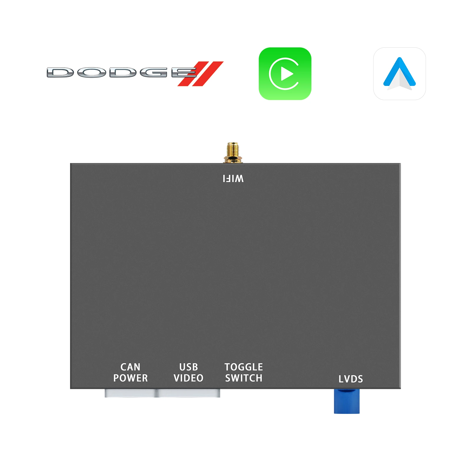 Wireless CarPlay Android Auto Retrofit Kit Decoder Box CarPlay Interface for Dodge Challenger Journey with 8.4 Inch Screen