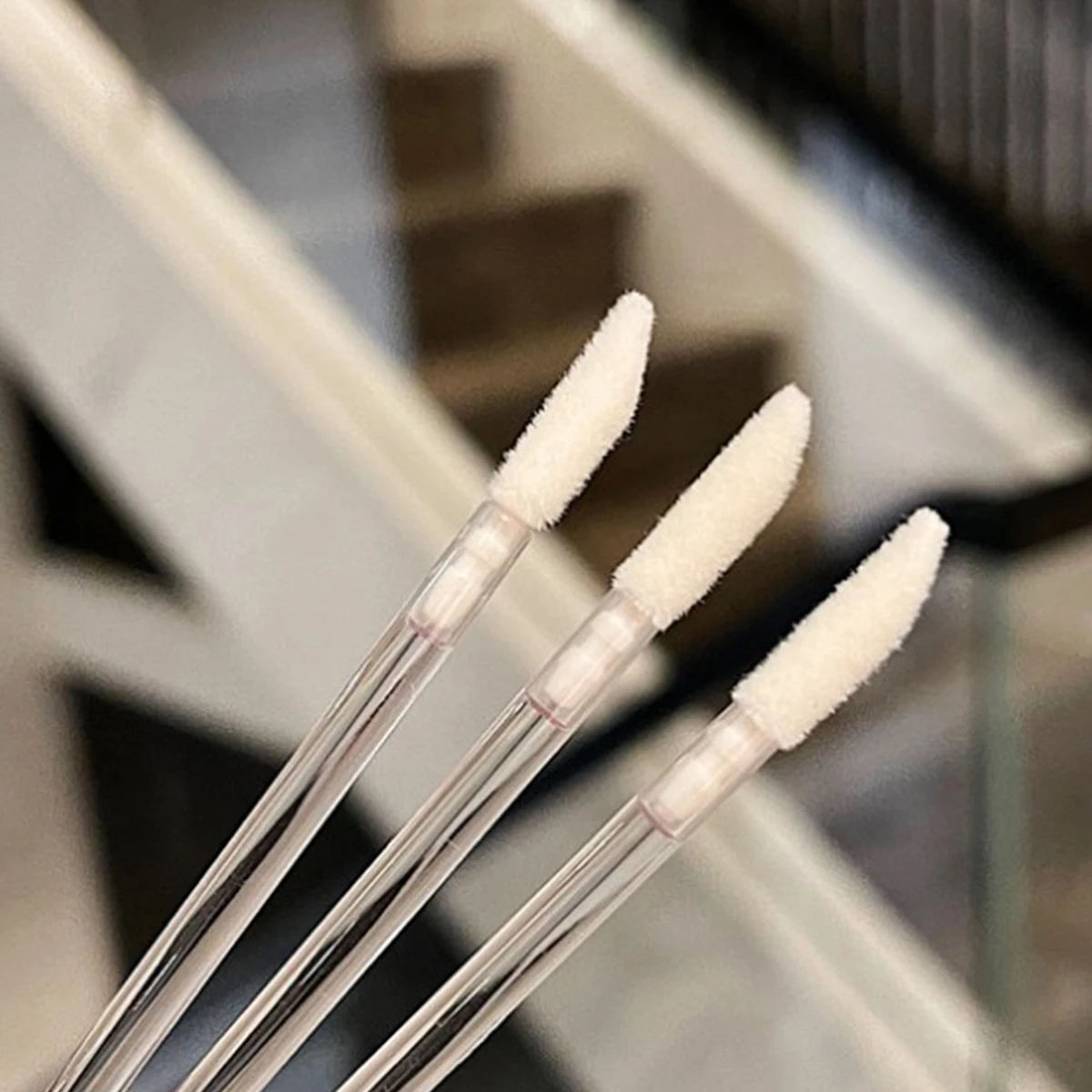 100/300 Uds aplicador de lápiz labial varitas herramienta de extensión de pestañas al por mayor accesorios de belleza pincel de labios desechable pinceles de maquillaje