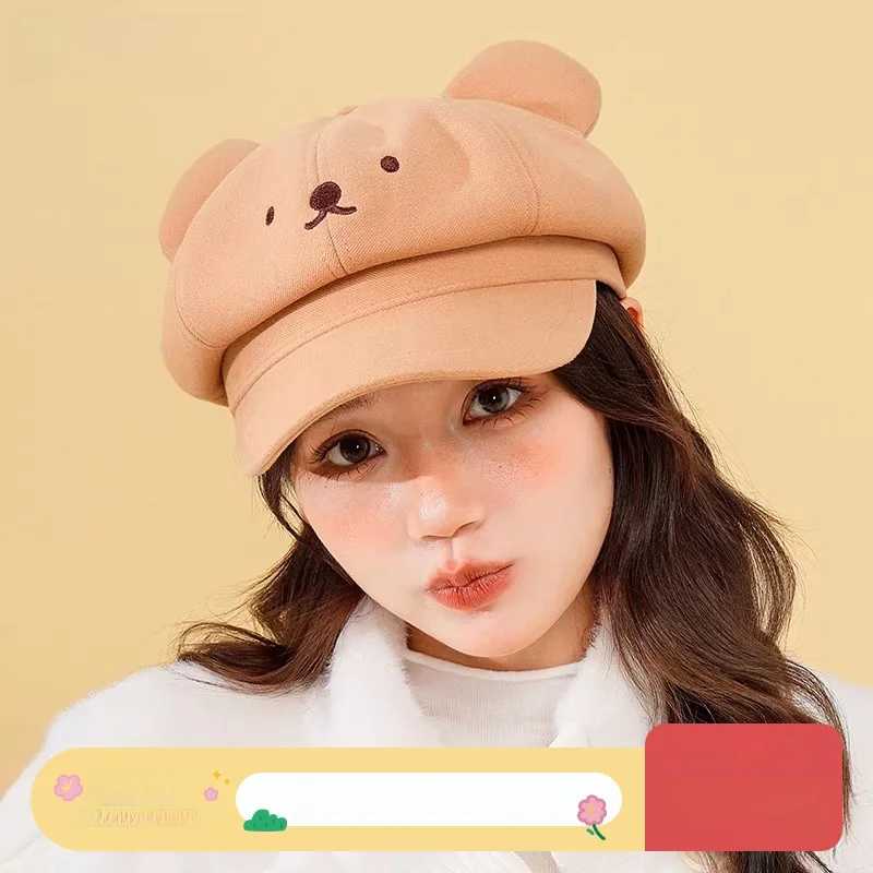 

Faionable Plaid Newsboy Caps for Girls Retro Baseball Caps Trendy Octagonal Hats Cool And Trendy Collaborative Series