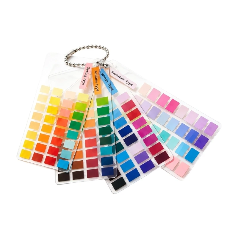 N58F Acrylic Color Analysis Cards on a Shared Ball Chain for Reference