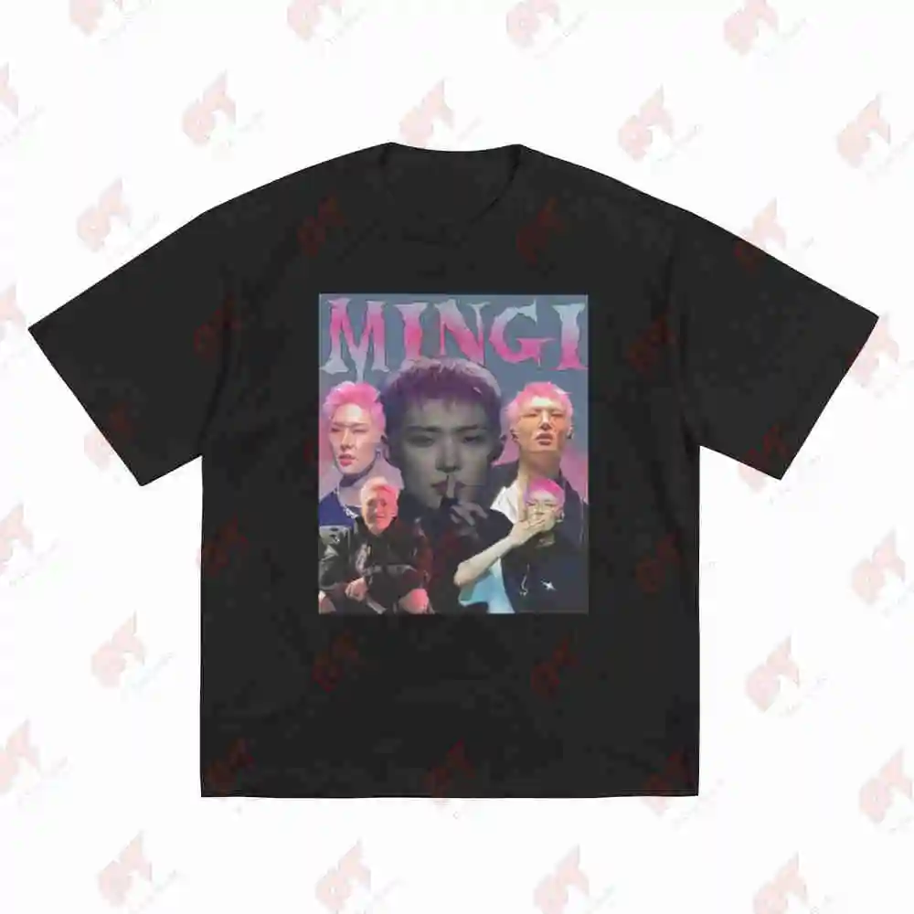 Mingi Pinki K Pop Fan Made Short Sleeve Tee 100% Cotton T-Shirt