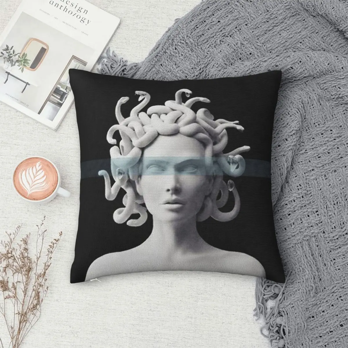 Vintage Medusa Pillowcase Printed Cushion Cover Sofa Waist Pillow Pillow Cover