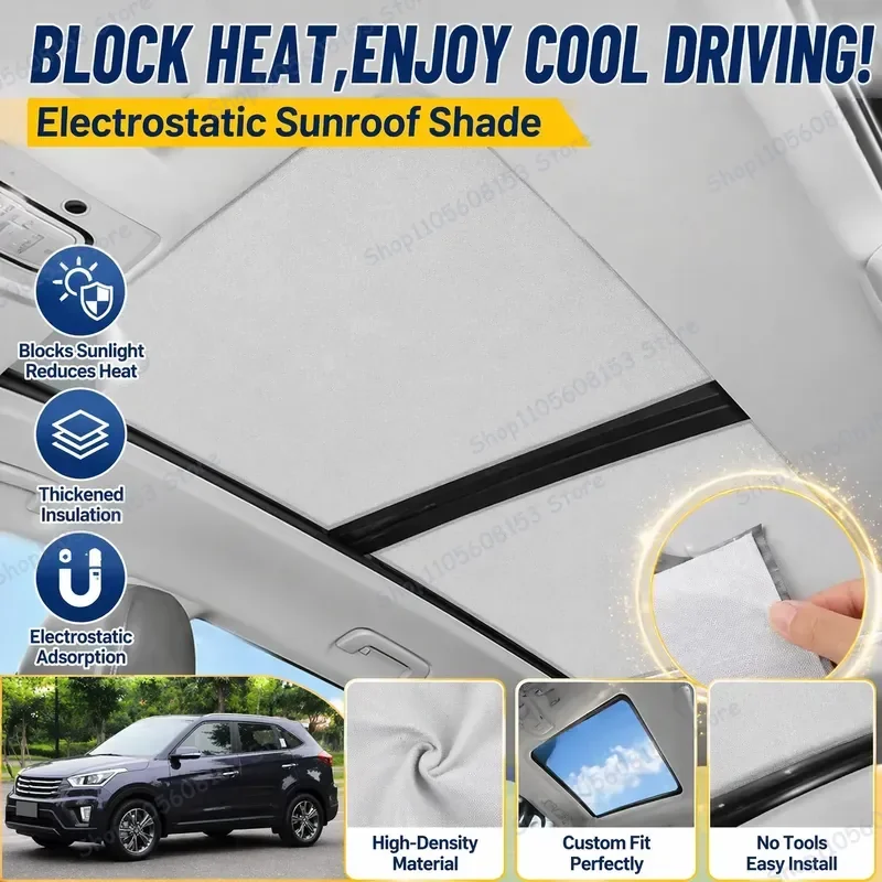 For Hyundai Creta ix25 MK1 Cantus 2014 2018 Sunroof Shade Sunshade Insulation UV Protection Electrostatic Skylight Cover