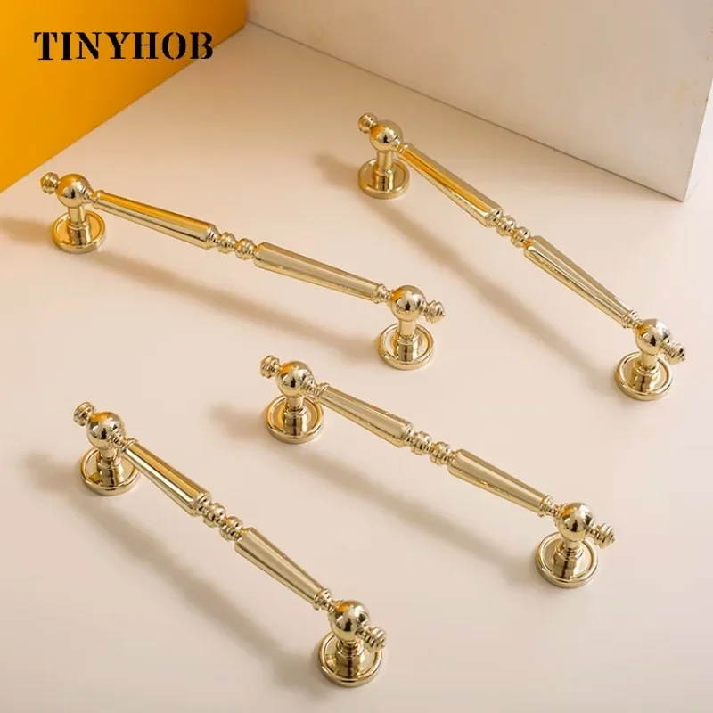 Bright Gold Solid Cabinet Handle and Knob Brass Drawer Knobs T Bar Bedroom Kitchen Cupboard Hardware Bathroom Furniture
