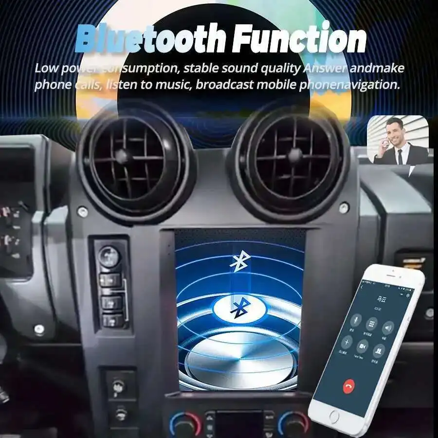 GPS Navi Auto Bluetooth Radio samochodowe dla Hummer H2 2002 - 2009 Android 14 Multimedialny odtwarzacz wideo Radio Stereo Head Unit Carplay