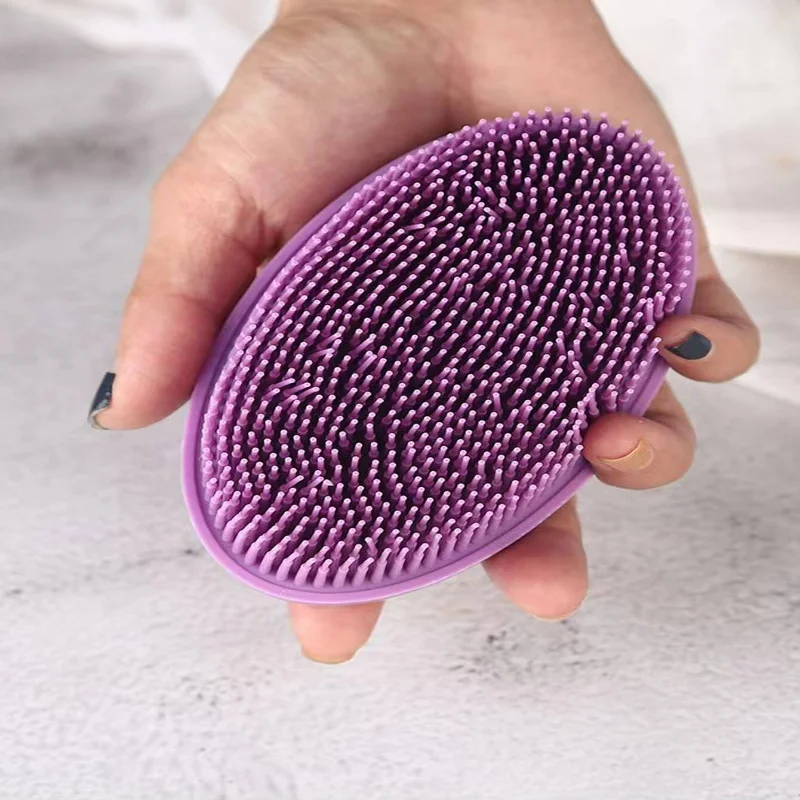 1pc Silicone Shower Scrubber, Exfoliating Body Cleansing Brush, Suitable For Shower & Bathroom & Toilet, Good Foam, Long-lasting
