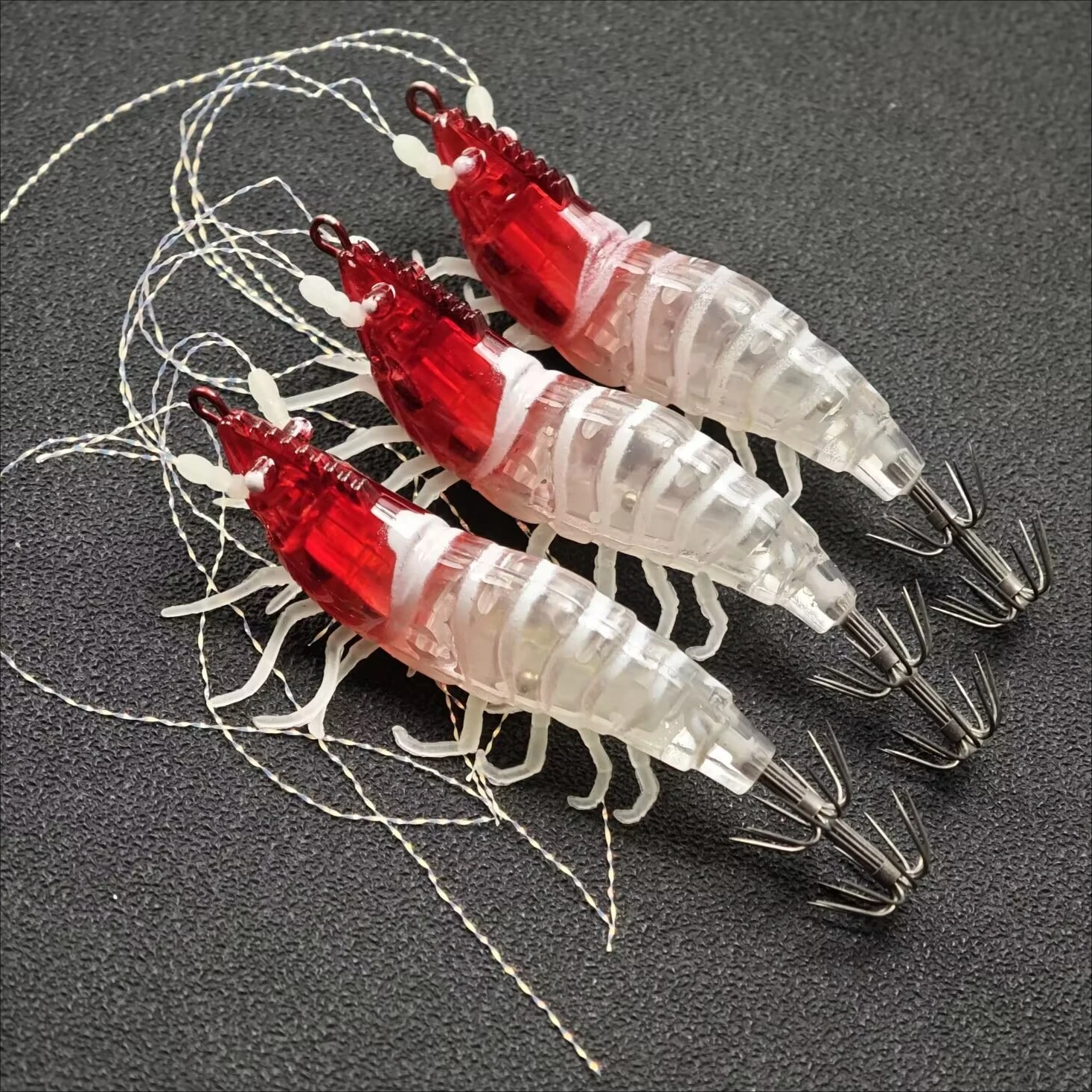 3 Stück horizontale 8cm leuchtende Tintenfisch-Simulationsköder, Tintenfisch-Angelzubehör, horizontaler Jig Egi 3.0 # – Detail 2