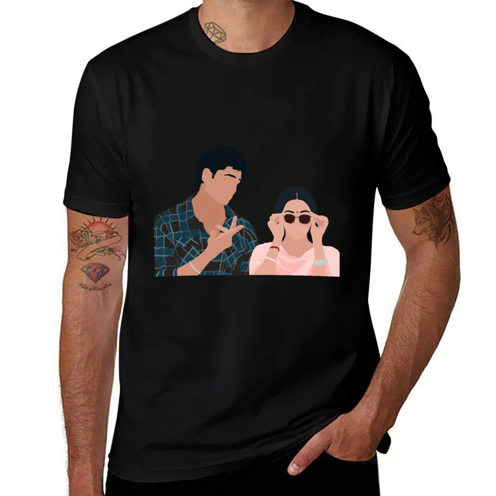 Shershaah - Vikram and Dimple T-Shirt Big Size Short Sleeve Casual Top
