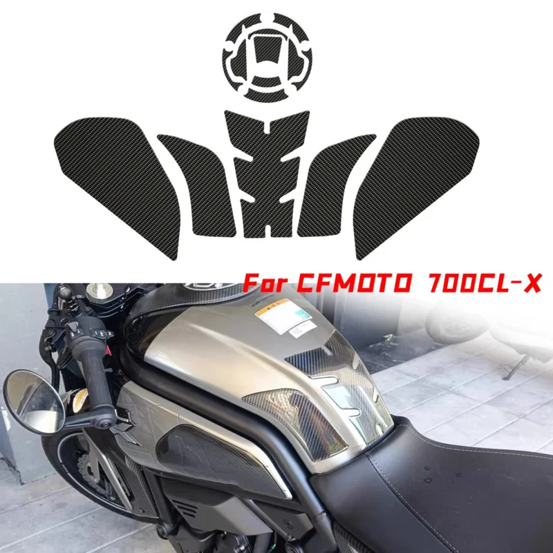 

Для мотоцикла CFMOTO CLX700 700CL-X 700 CL-X CLX 700 3D углеродная боковая наклейка газовая коленная ручка протектор наклейка бак тяговая подушка