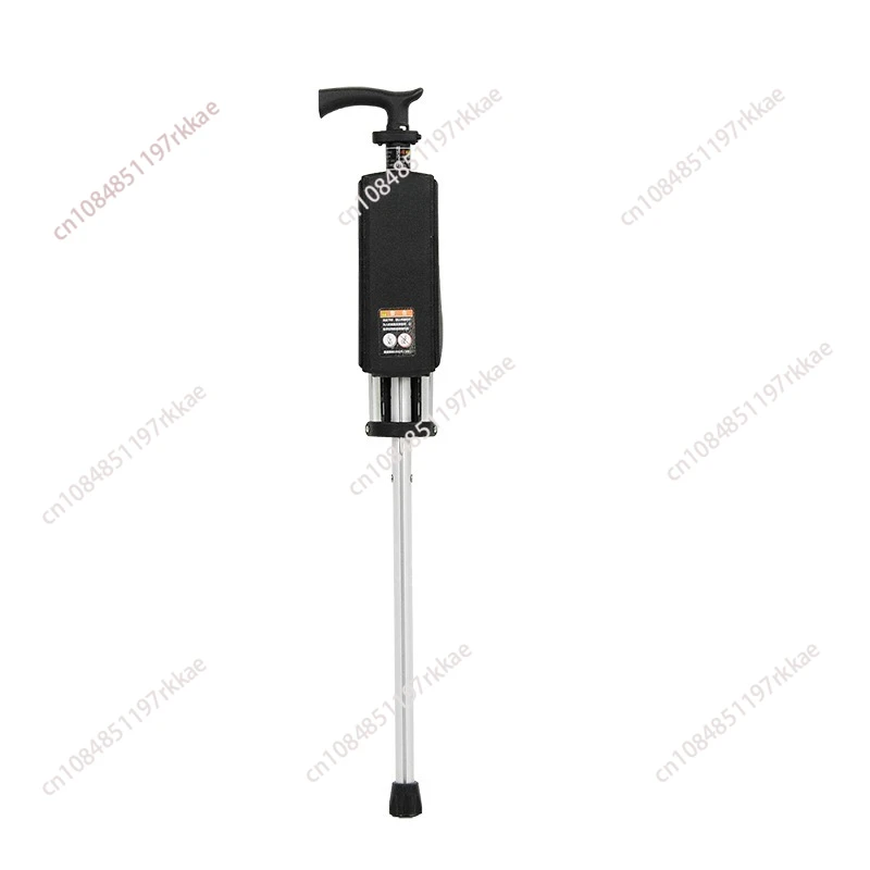 

Crutch Chair One-Click Foldable Crutch Stool Multifunctional Non-Slip Band Stool Folding Crutch Chair for the Elderly