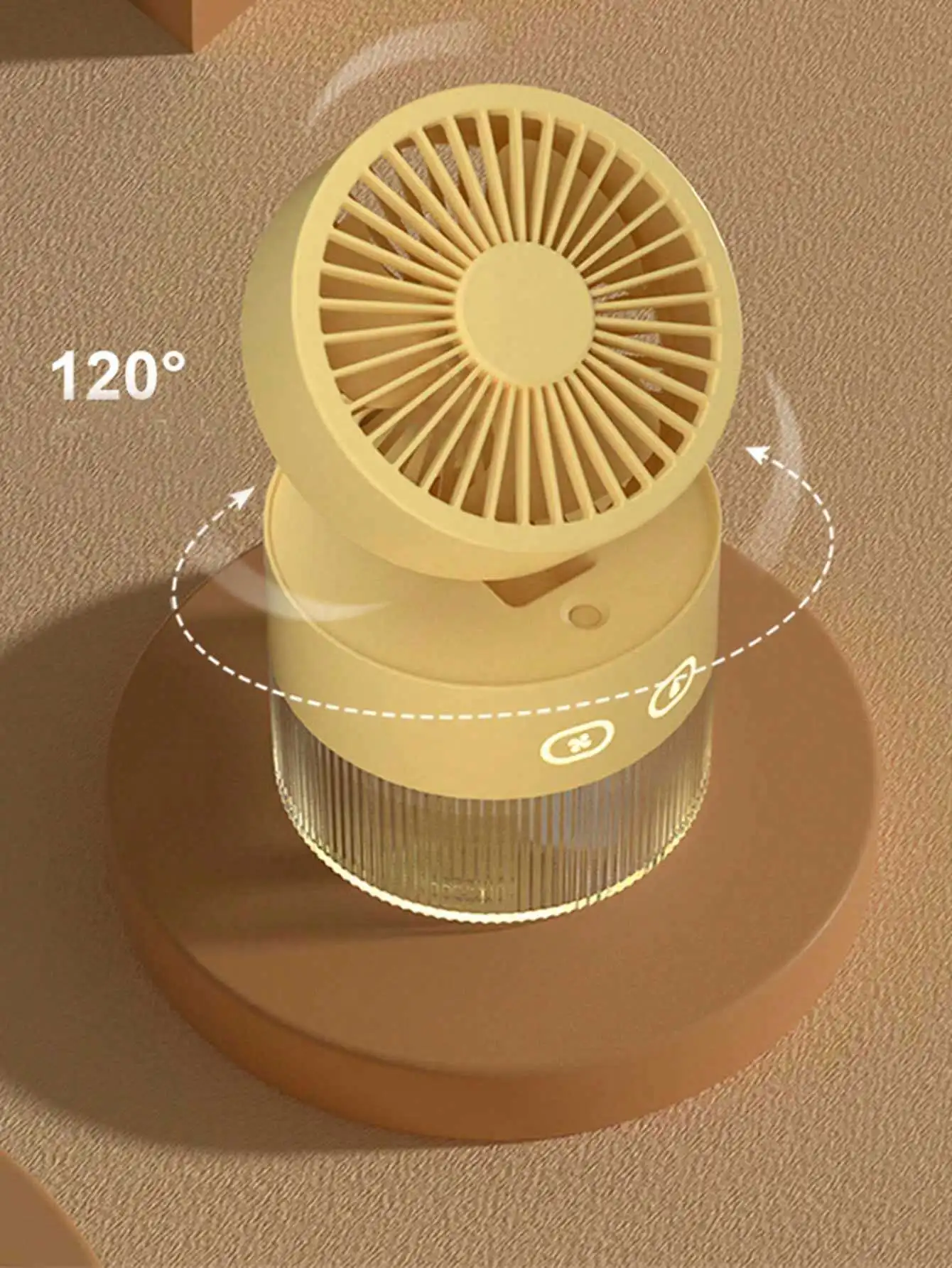 Mini Cooling Fan With Mist, Air Conditioning And Humidification  For Desktop, Office, Quiet And Portable