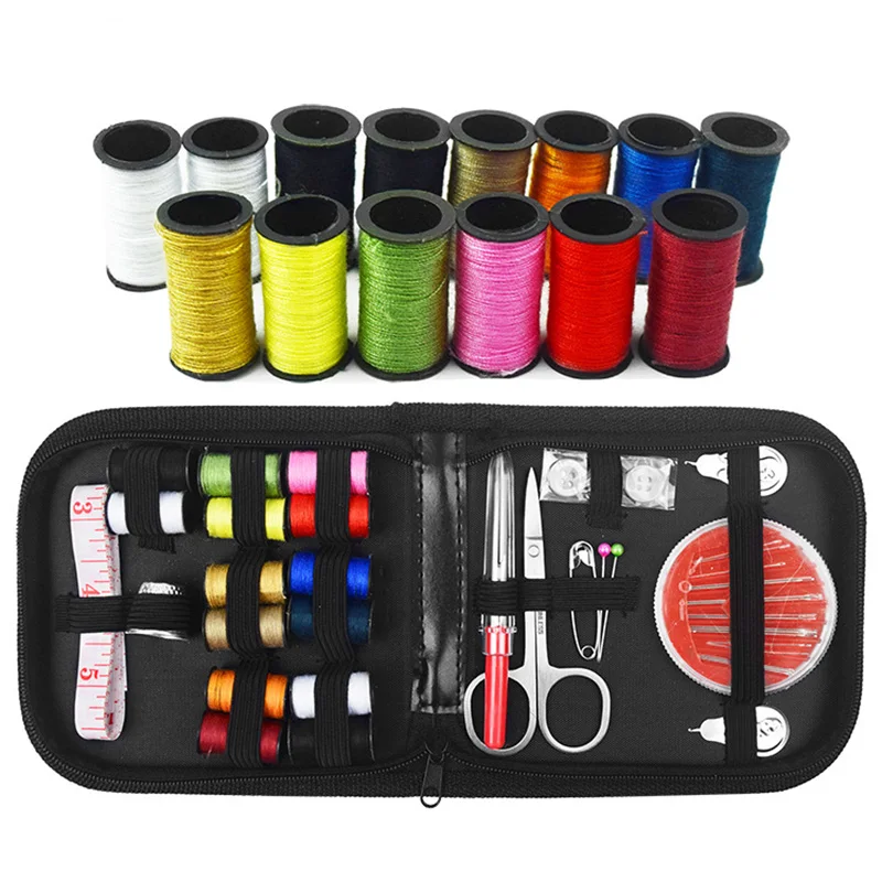 Multi-Purpose Emergency Sewing Repair Kit with various tools