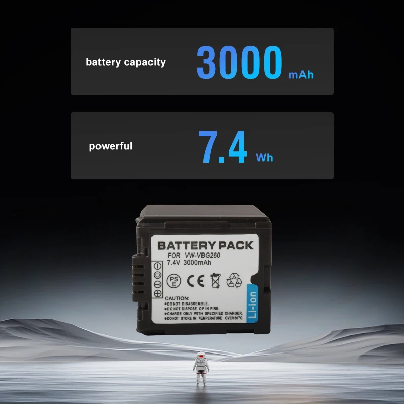 1PC 3000mAh VW-VBG260 แบตเตอรี่สําหรับ Panasonic HDC SD9 SD100 SD200 SD700 SD20 SD10 SD1 SD1PP SD5 SD600