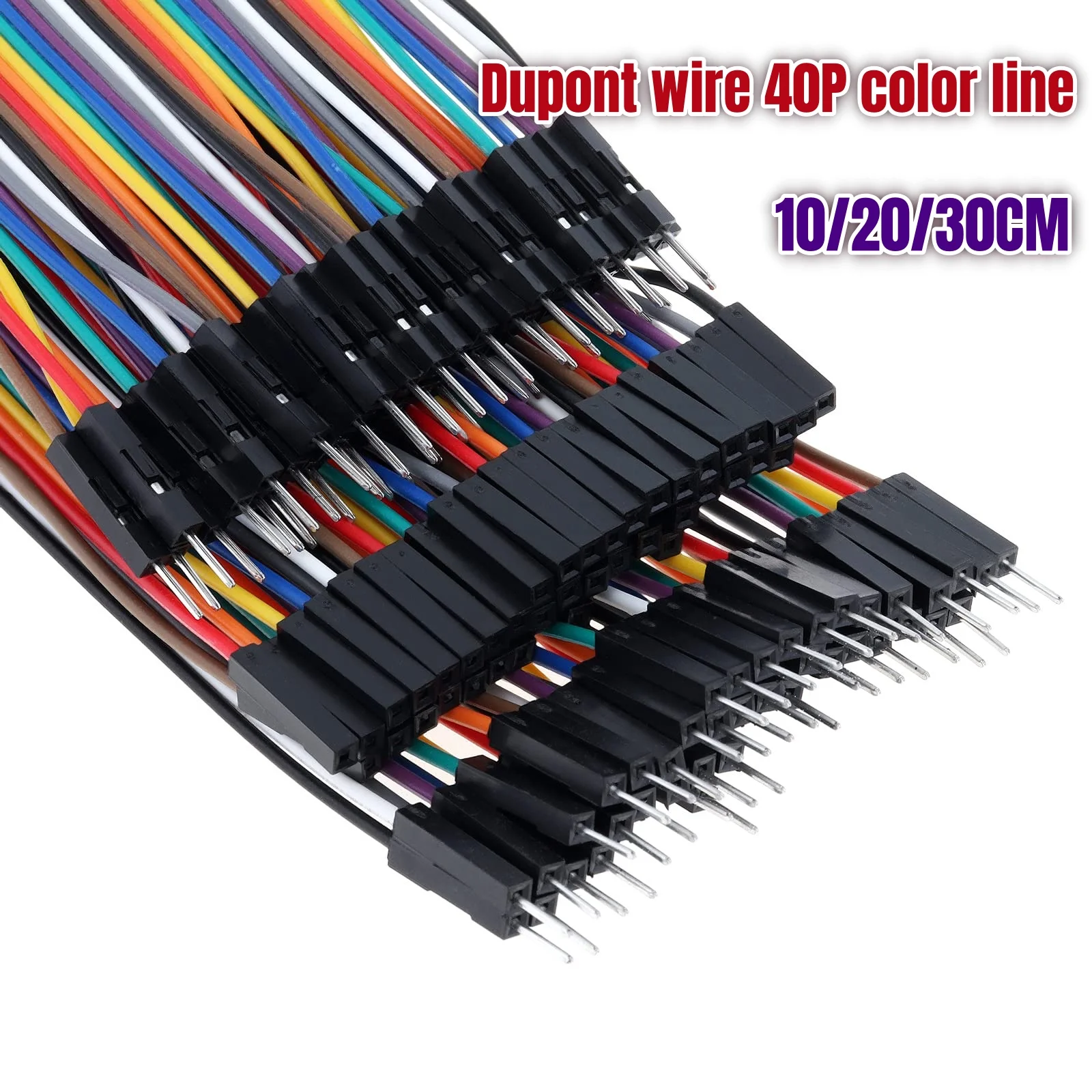 40PIN Dupont-Kabel 10CM 20CM 30CM 40Pin Stecker auf Stecker + Stecker auf Buchse, Buchse auf Buchse Jumper-Kabel Dupont-Kabel für DIY-KIT