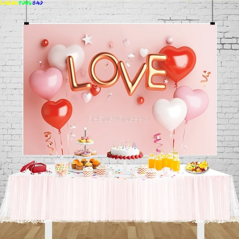 Rosa Blumen Rose Herz Fotografie Kulissen 14. Februar Valentinstag Festival Ich liebe dich Party Fotostudio Hintergrund Nr. 01