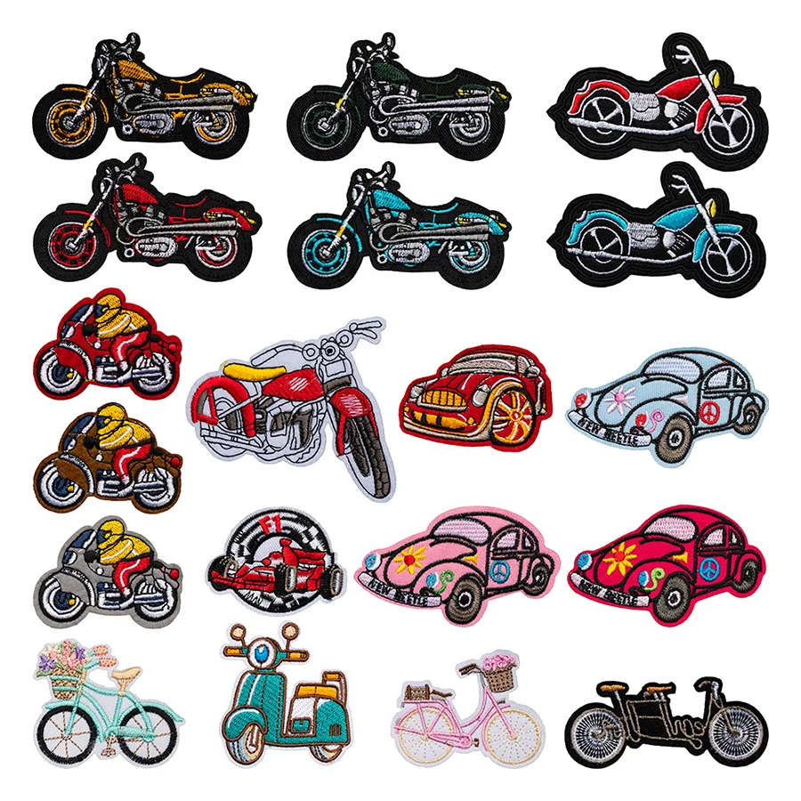 Wholesale Motorcycle Punk Embroidered Cartoon Biker Style Iron On Patch For Jacket,Backpack