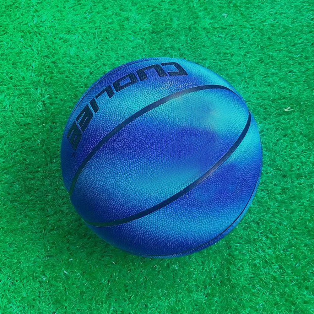 Bola Basket ukuran resmi 7 "bahan PU wanita, bola basket luar ruangan untuk pria dan anak-anak 2024