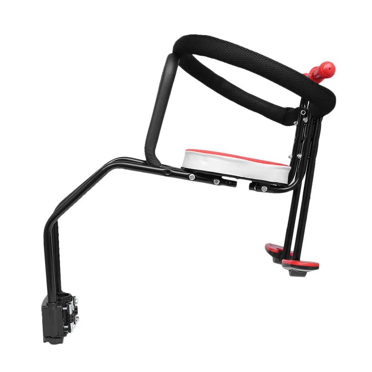Kids Bike Seat Sturdy Metal Child Bicycle Saddle Easy to Assemble and Remove Universal Fit Red