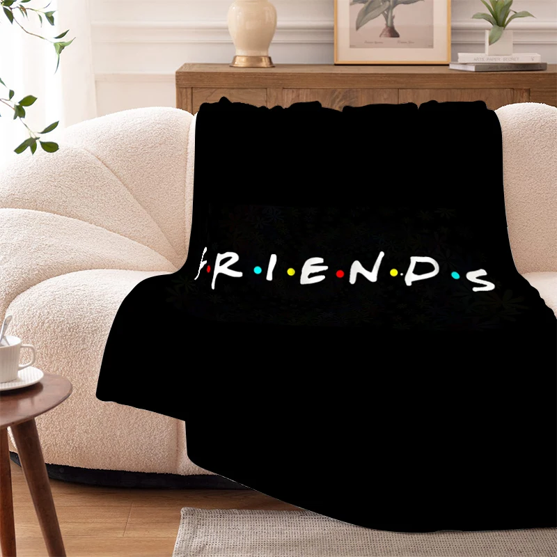 

Bed Blanket Sofa Winter Warm Friends TV Show Knee Fleece Camping Nap Flannel Fluffy Soft Blankets Microfiber Bedding King Size