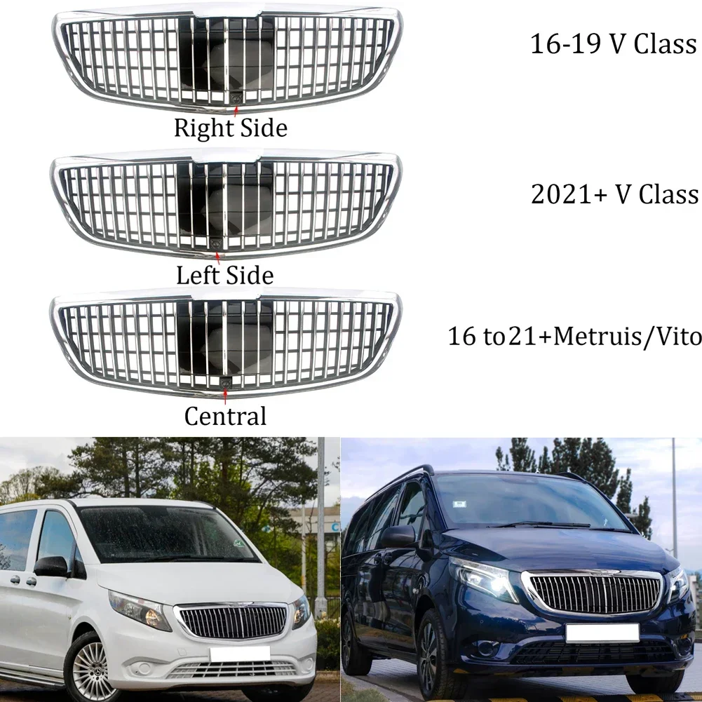 Front Racing Facelift Grille Upper Grill For Mercedez-Benz V-Class W447 Vito Metris/V220d V250d V260L 2016+ Maybach Style