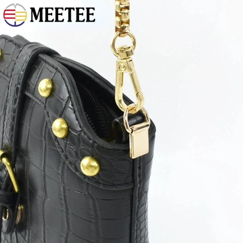 2/4/10Pcs Meetee Metal D Ring Buckle Bag Strap Side Clip Screw Clasp Handbag Connector Hanger Hook DIY Luggage Hardware Accessor