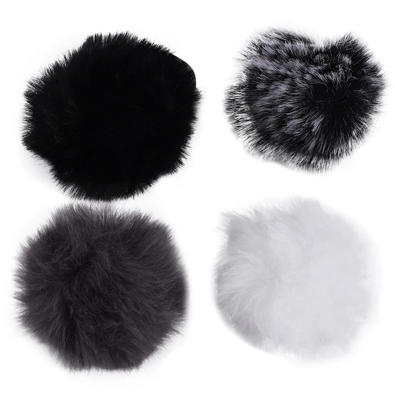 ที่บังลมมีขนยาว5เท่าของไมโครโฟนสายคล้องคอทำจากขนสัตว์แบบนุ่มสำหรับ Sony RODE Boya lapel lavalier MIC 5มม.