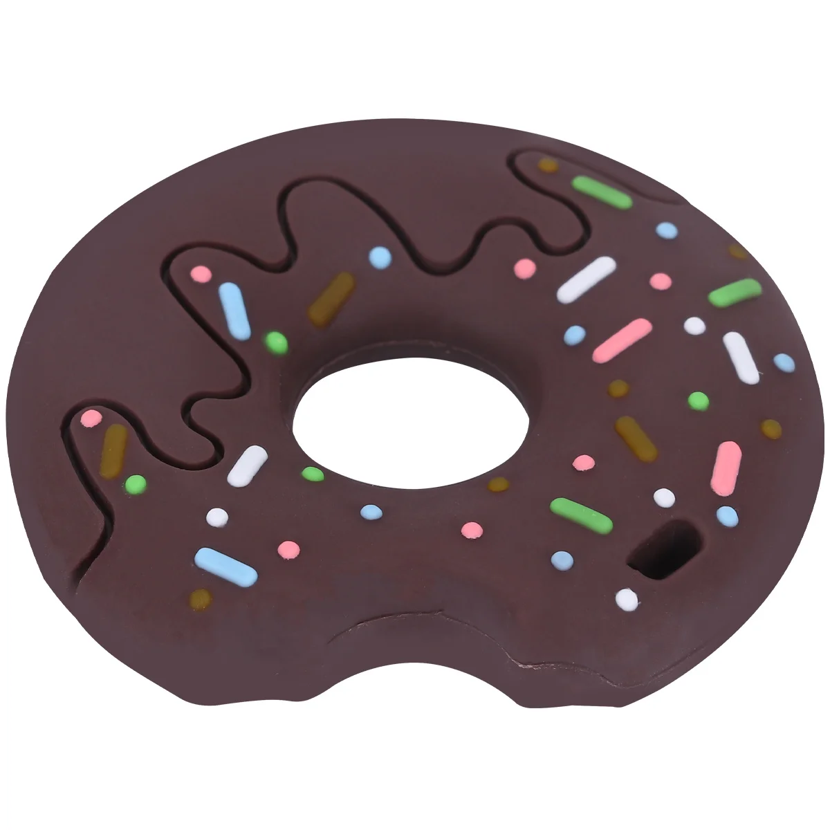 

1Pcs 3D Donut Teether Fine Workmanship Soft Surfaces Bright Colors Massage Gums Accelerate Teeth Growth Coffee Baby Teether