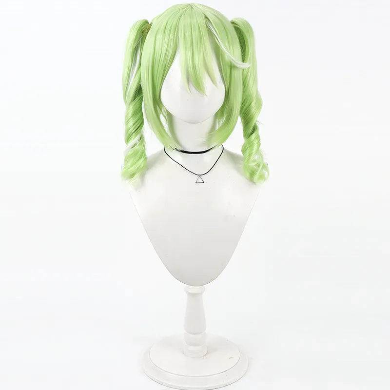 Virtual YouTube Vtuber Yuzuha Riko Cosplay Wig Halloween Carnival Party Props Synthetic Hair Heat Resistant Fiber + Wig Cap