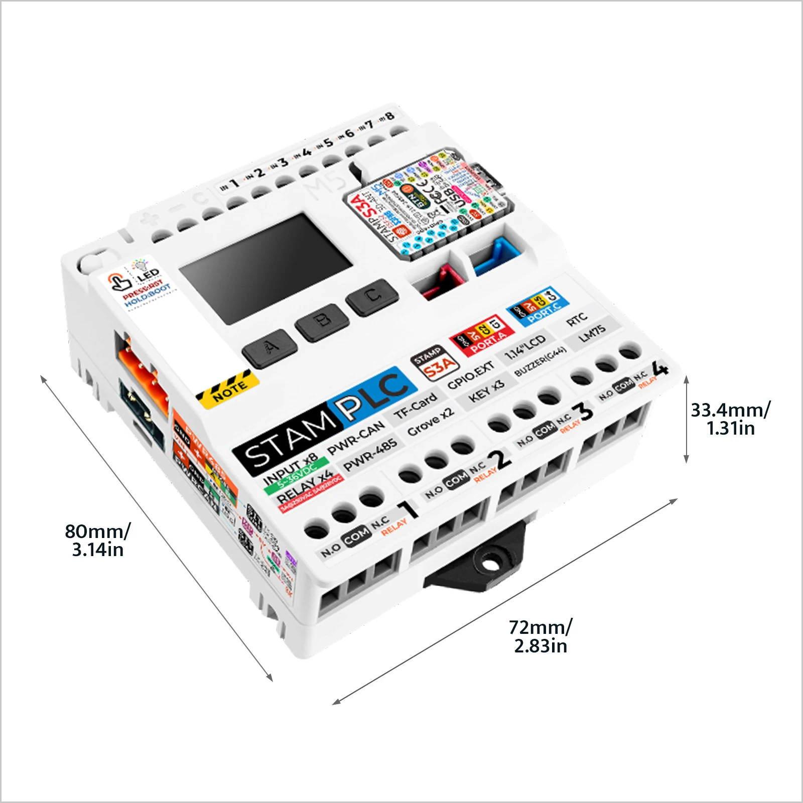M5Stack Official M5stamp PLC Controller with M5stampS3