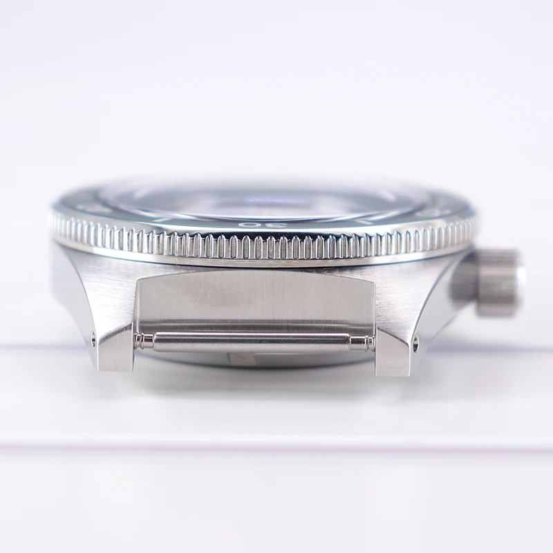 40mm Tauchergehäuse AR gewölbtes Saphirglas für Mod 62MAS SPB149J1 NH35 NH36 NH38 4R36 Uhrwerk Herren Silber Steriles Gehäuse Fester Boden – Detail 5