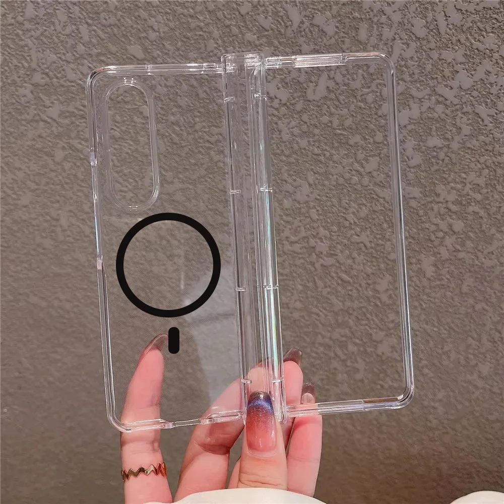 Magnetic Suction Phone Case for Samsung Galaxy Z Fold8 Fold8ultra Fold7 Fold6 Fold5 Fold4 Fold3 Hinge Protection Hard Case