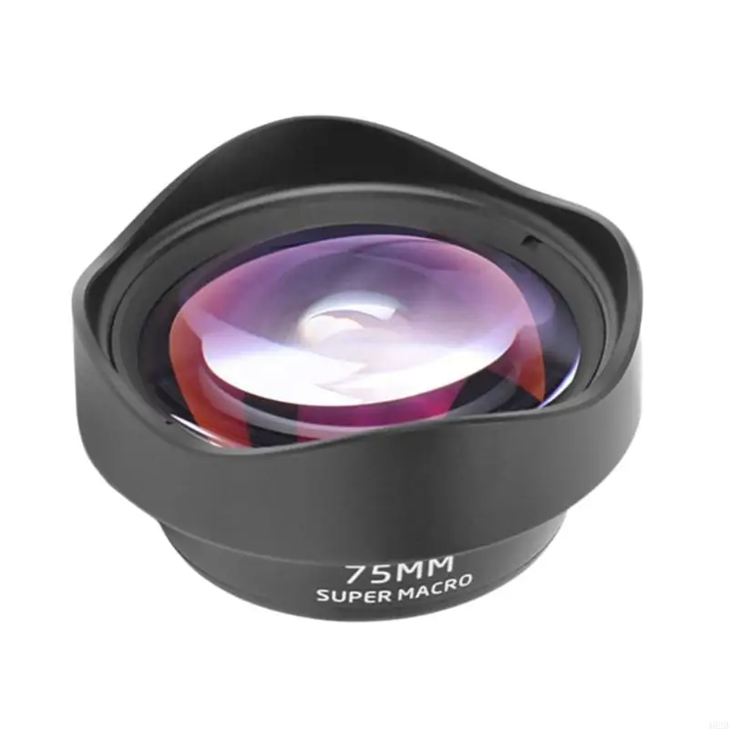 

462B 75mm Macro Lens 10X Magnification Cell Phones Camera Lens Optical Glass External Telephoto Lens Multi-layer Coating
