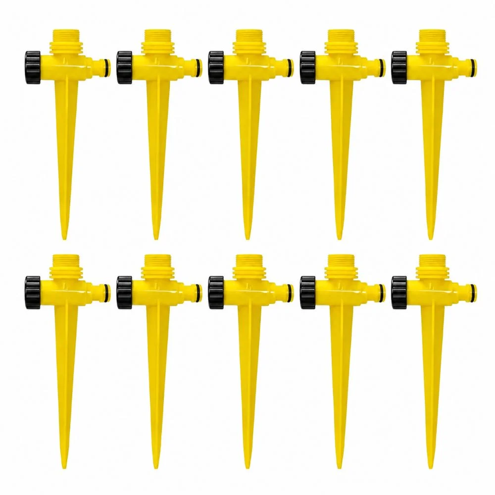 10PCS 1/2inch Female Thread Lawn Sprinkler Spike 3/4inch Male Thread Lightweight Lawn Sprinkler Spike Base Simple Structure