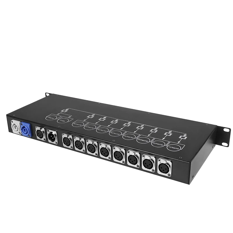 Dmx 8 طريقة شبكة المتوسع الناتج 8x512 4096 قنوات ل Satge Dj وحدة تحكم في الإضاءة Artnet إلى DMX عقدة DJ ديسكو المرحلة