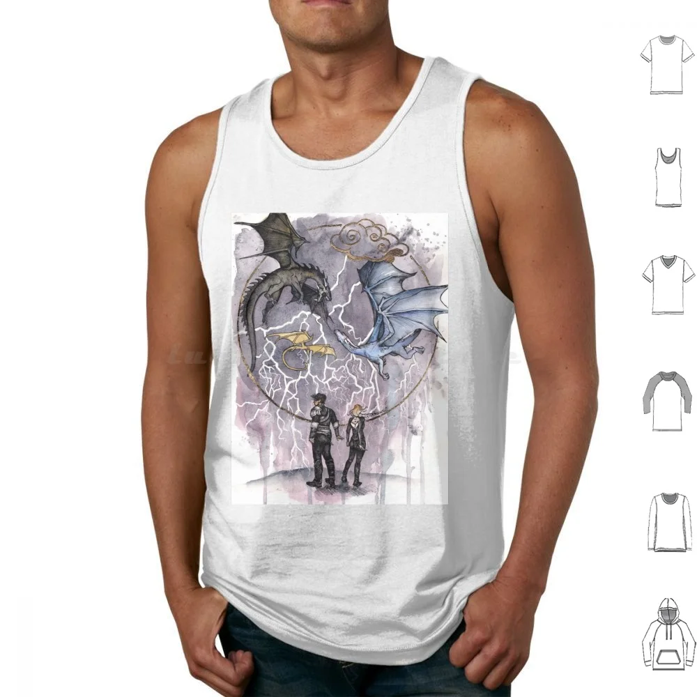 Xaden Riorson Dragon Tank Tops Print Cotton Fourth Wing Xaden Riorson Violet Sorrengail Xaden Rebecca Yarros Tairn Fourth