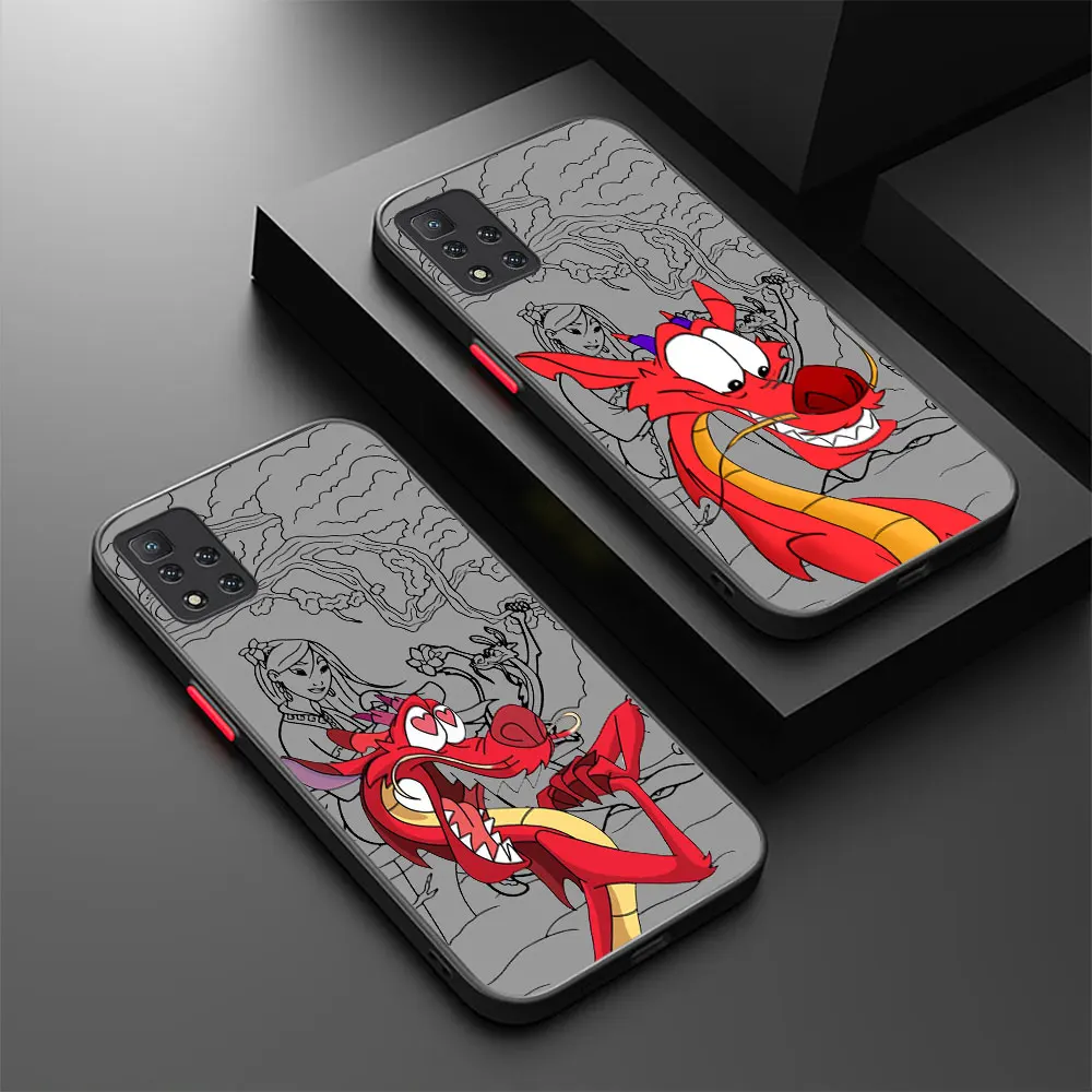 

Disney Mushu Dragon Mulan Art Phone Case For Redmi Note 13 12 ProPlus 12S 11 11S 11T 10 10S 9 9S 9T 8 Pro Max 4G 5G Matte Cover