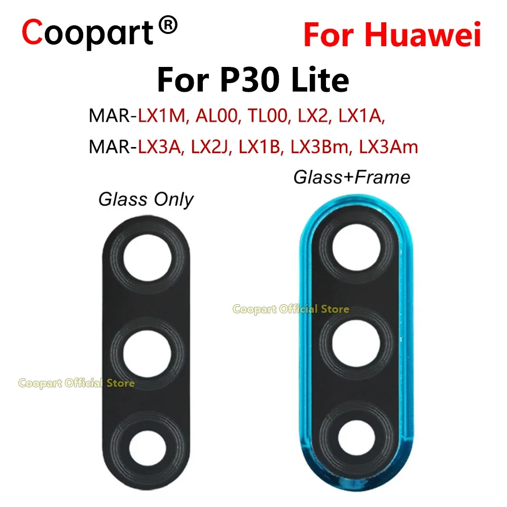 Coopart Rear Back Camera Glass Lens Cover For Huawei P30 Lite Camera Glass Lens+Frame Holder