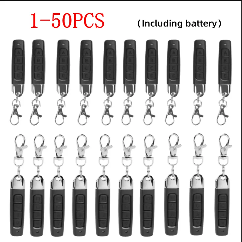 

1-50PCS 433mhz Remote Control Duplicator Universal Remote key Copy Clone Replacement Garage Door Keychain RF 433Mhz Transmitter