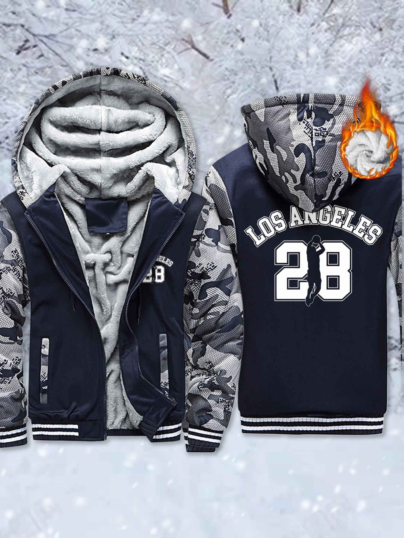 

Los Ang pratique Number 28, зимняя мужская уличная одежда с принтом, повседневная мягкая куртка с капюшоном, модное уличное пальто, уличные флисовые толстовки