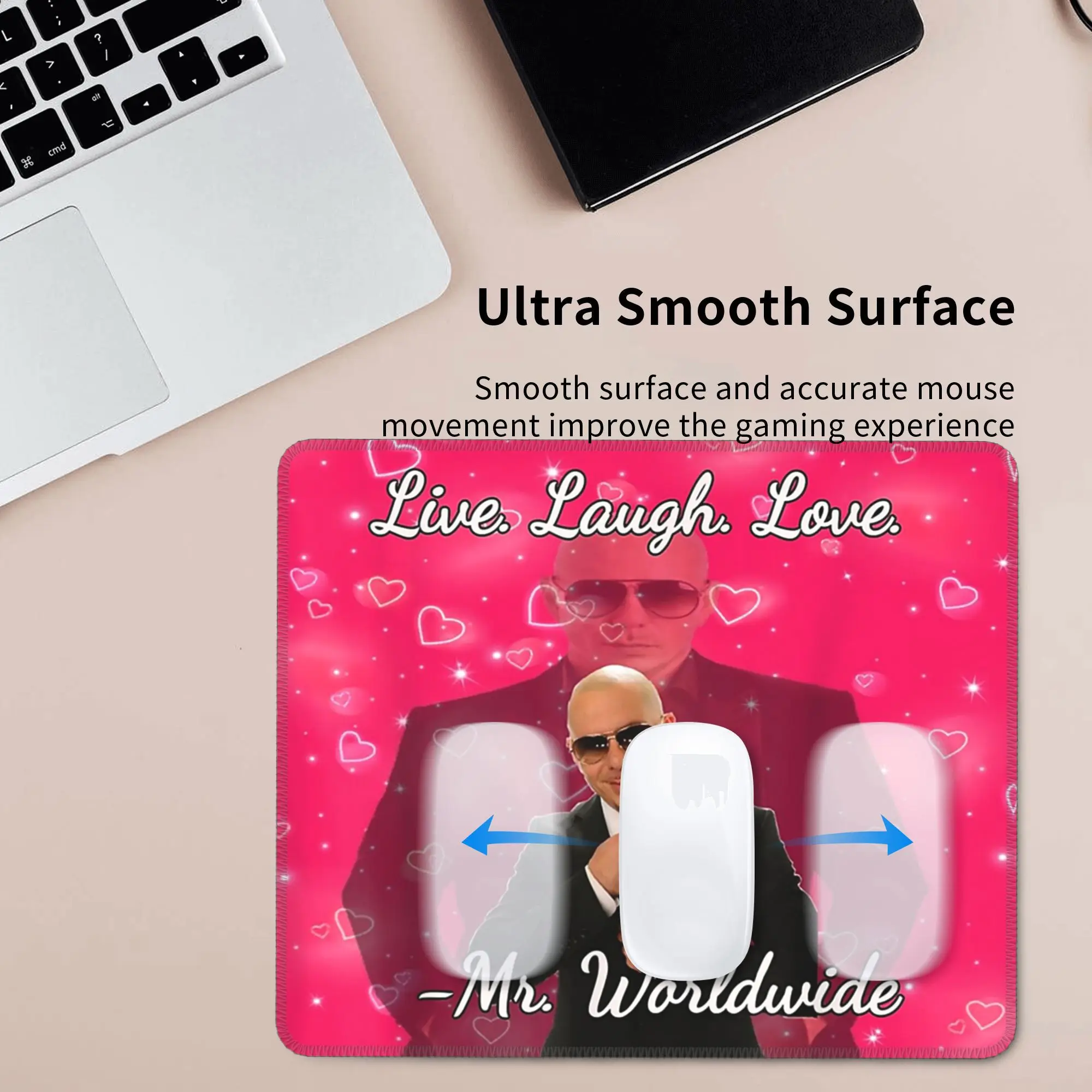 Mr Worldwide Pitbull Valentine Mouse Pad Computer Keyboard Mouse Mat Gamer PC Laptop Desk Mat Office Accessories Table Mats