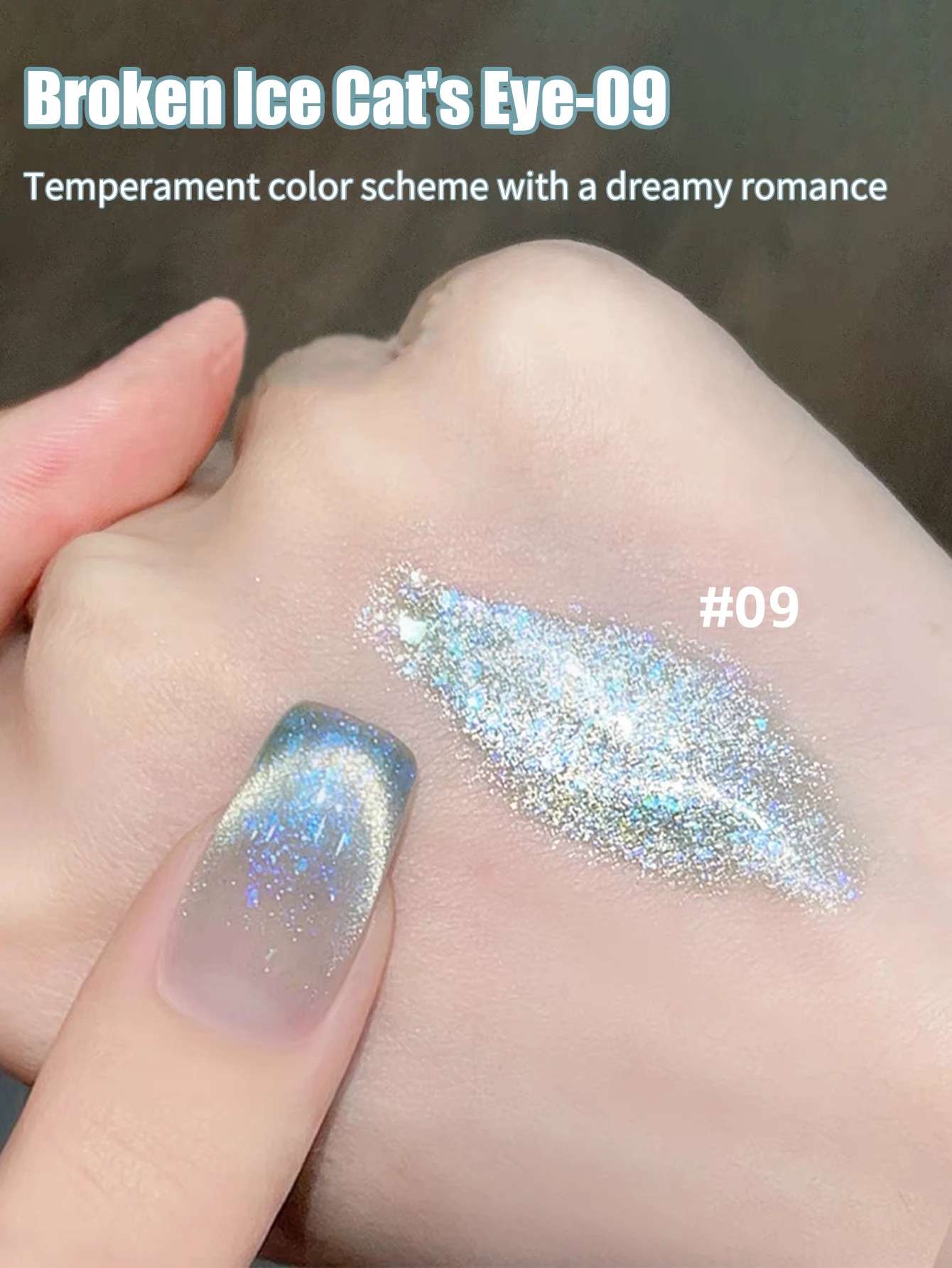 

1-12pcs ZH Spring/Summer Nail Art Ice Crystal Cat Eye Gel Nail Polish Ice Transparent, Fashionable, Whitening Nail Supplies