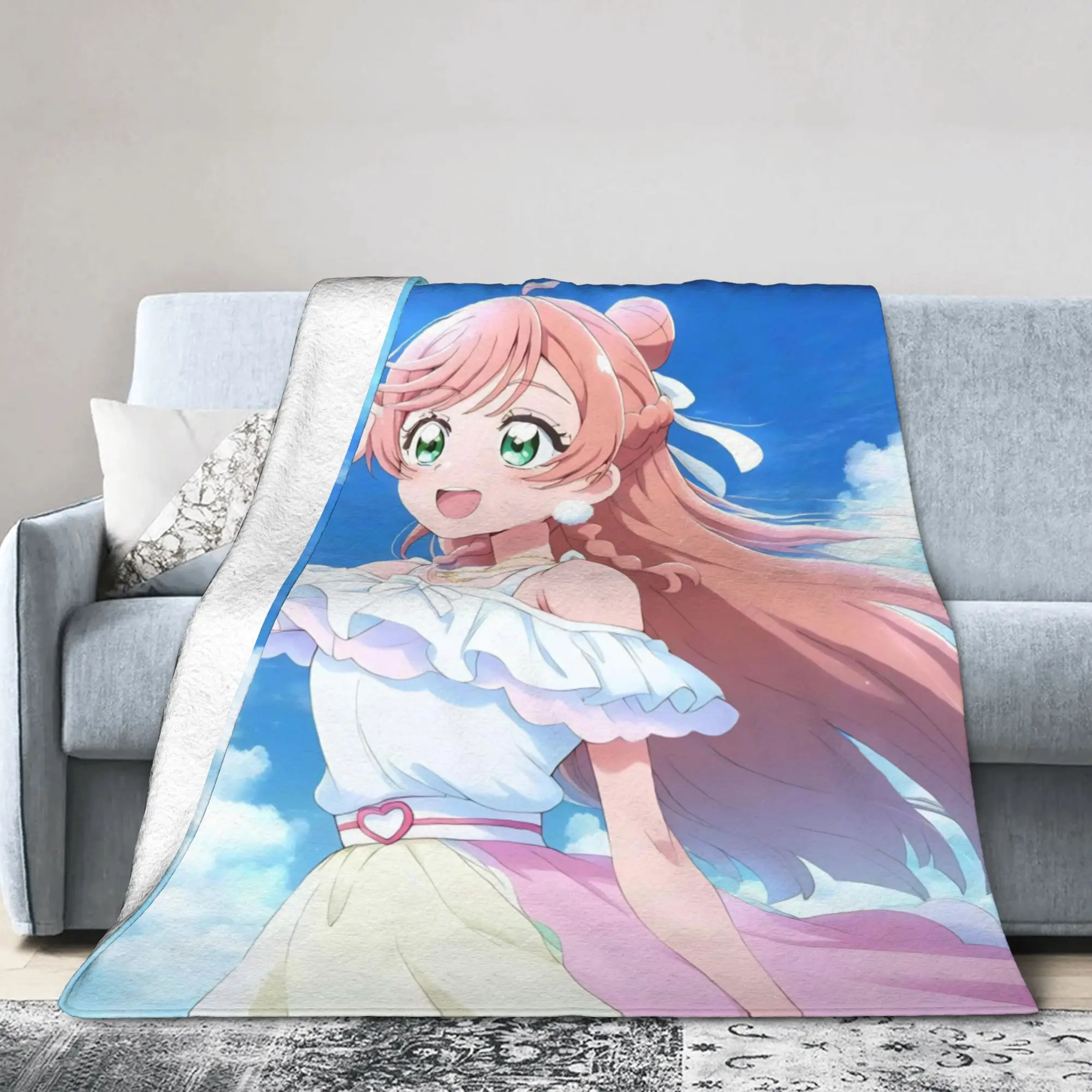 Soaring Sky Pretty Cure Blankets Soft Flannel Comfortable Gift  Throw Blankets Bedspread