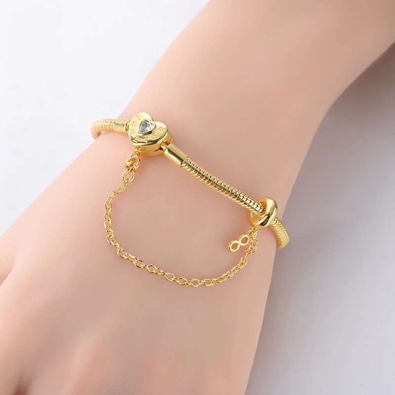 925 Sterling Silver 17-20CM Bracelet Butterfly Four Leaf Clover Charms Beads Bracelet Fit DIY Birthday Anniversary Gifts