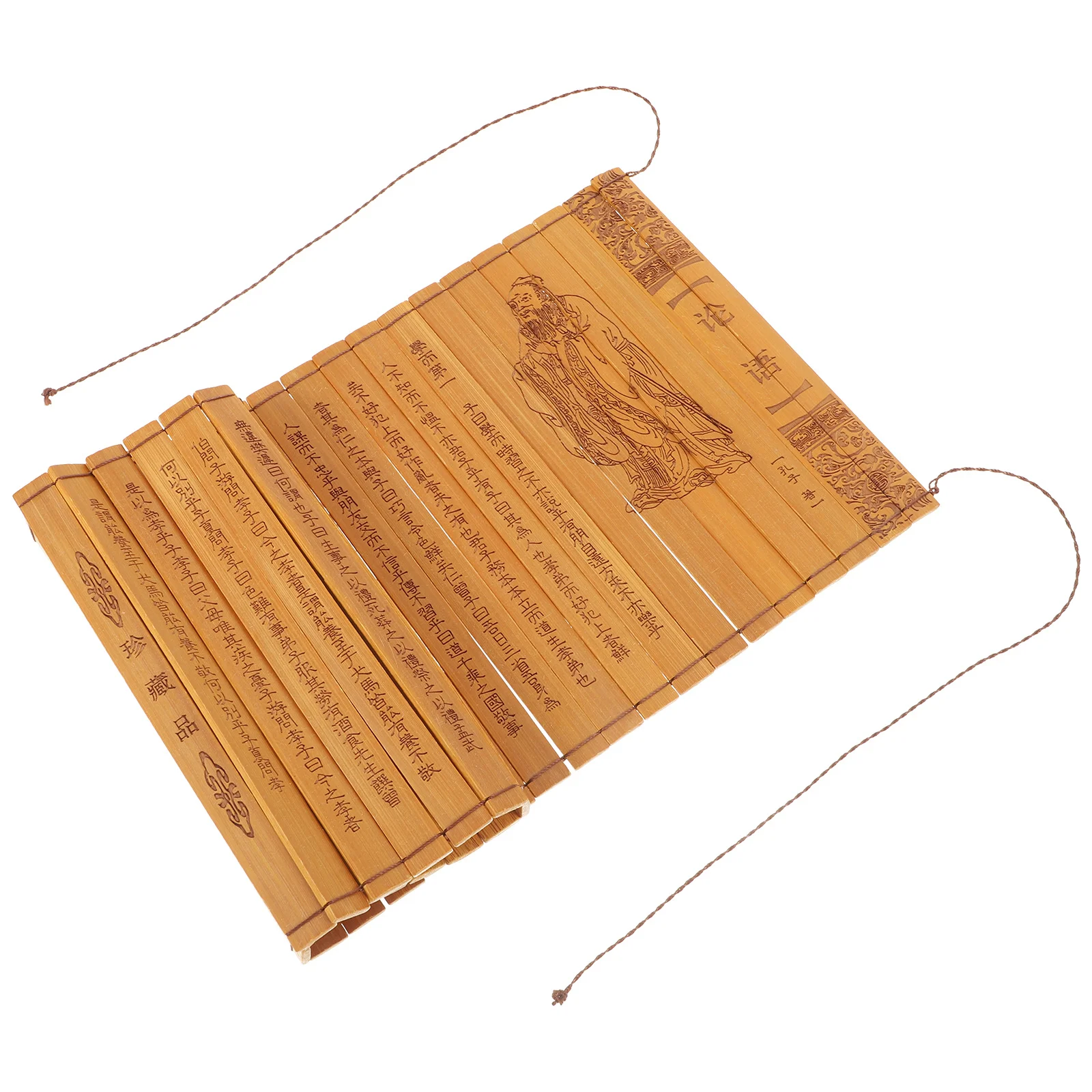 

1pcs Bamboo Slips Wall Decor Chinese Calligraphy Scroll Vintage Room Decoration Study Office Tea Space Home Wall Art