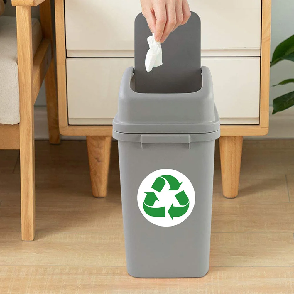 

1Set Garbage Sorting Stickers Waterproof PVC Adhesive Trash Bin Decals -Off Reminder Label for Waste Sorting