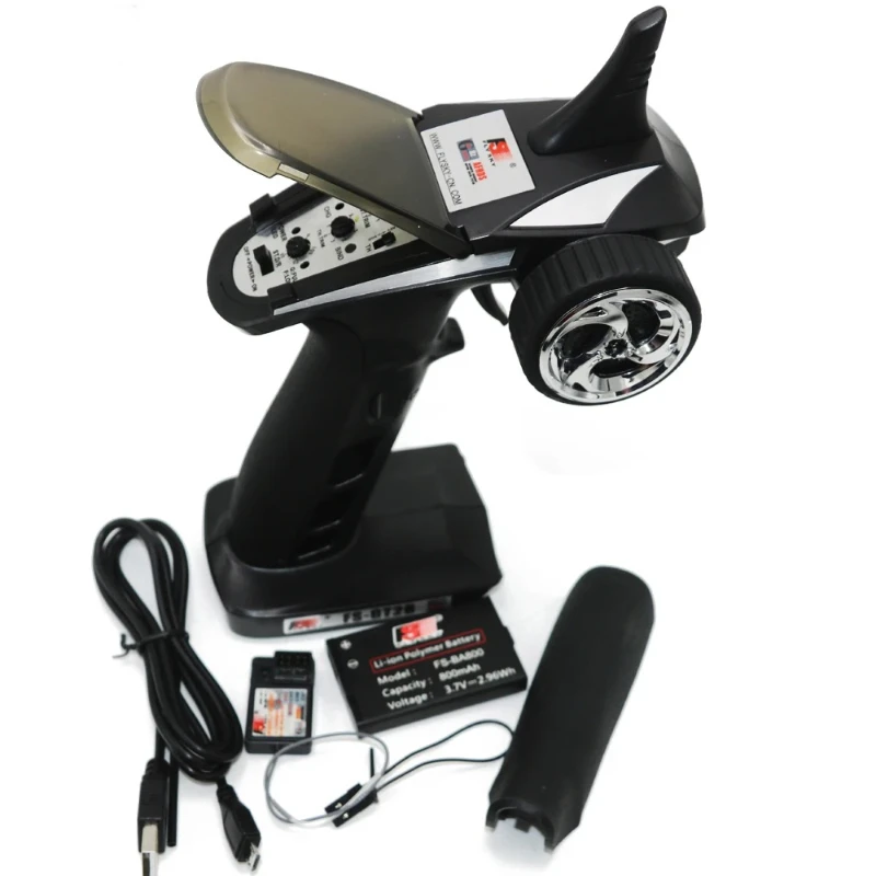 FS-GT2B FS GT2B 2.4G 3CH Gun RC Controller /w Receiver, TX Battery, USB Cable, Handle --Upgraded FS-GT2 GT2