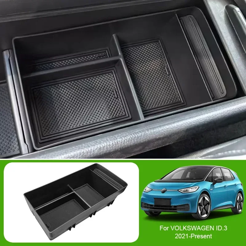 

Car Armrest Box Storage ABS Auto Door Storage Barrel Central Control Organizer Accessories For Volkswagen ID.3 2021-Present