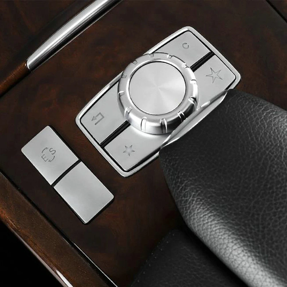 Hot Sale 6pcs/set For Mercedes-Benz E Class W212 2010 2011 2012 2013 2014 2015 Car Center Console Multimedia Button Covers