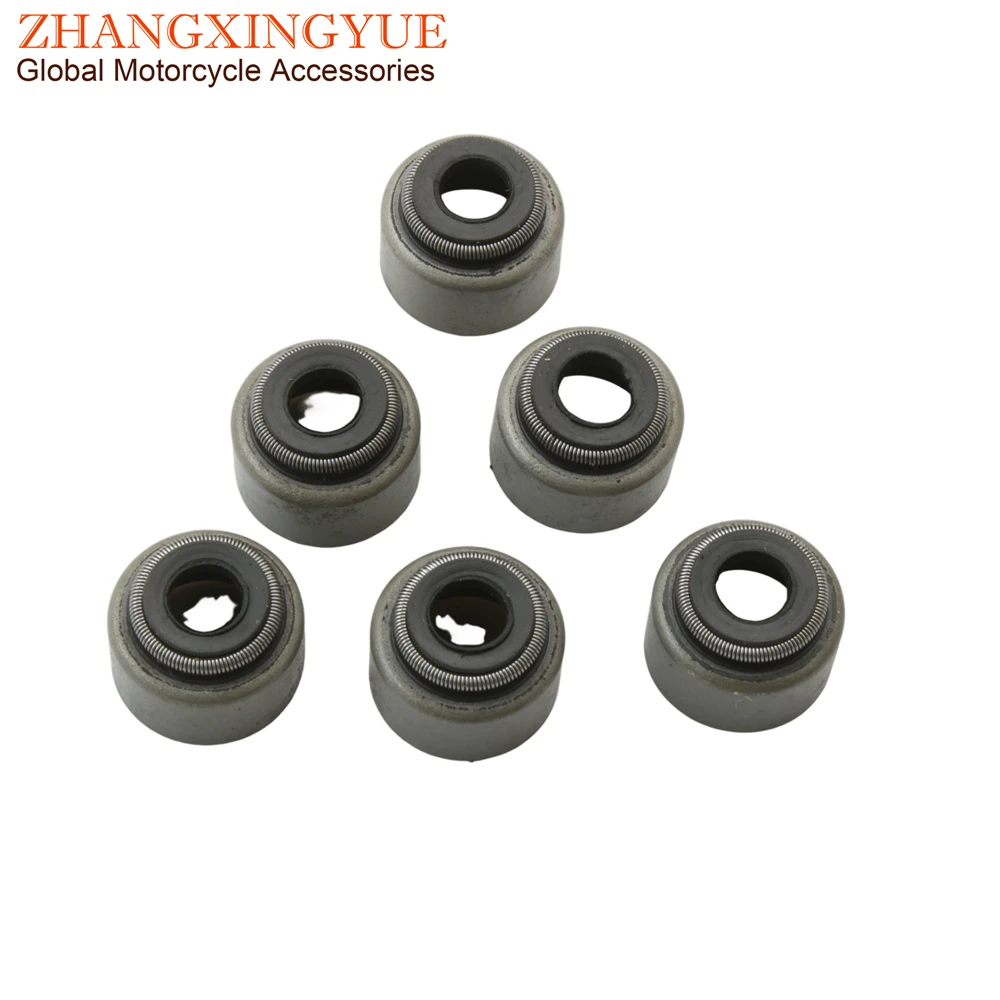 6pc YBR250 YP250 Majesty250 Valve Oil Seal For Yamaha SR125 TW125 TW200 VP250 X- City 250 YP Majesty X- Max 250 5H0-12119-00