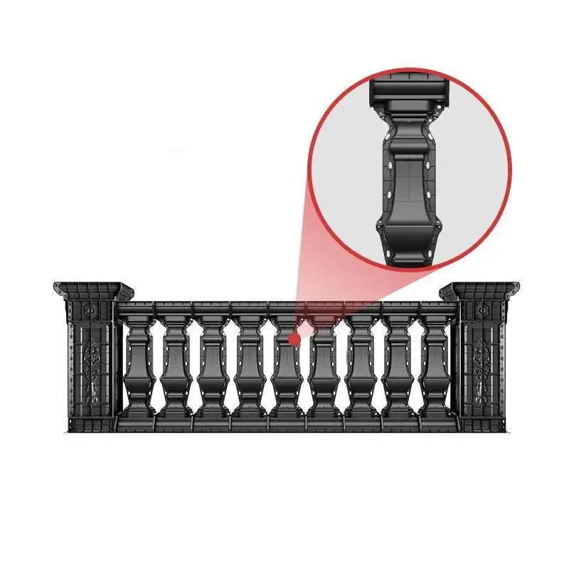

Roman Column Mold Balcony Fence Mold European Building with Exterior Wall Villa Garden Privacy Fence Cement Cast-in-place Mold L